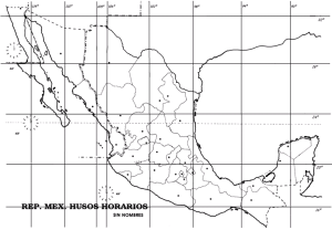 Mapa Republica Mexicana Usos Horarios Sin Nom